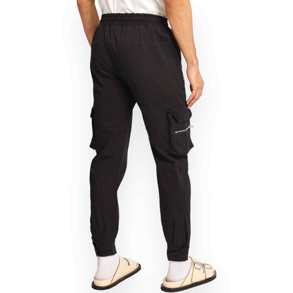 Represent Black Drawstring Cargo Pants Elastic Joggers Mens Size XL - Picture 2 of 6